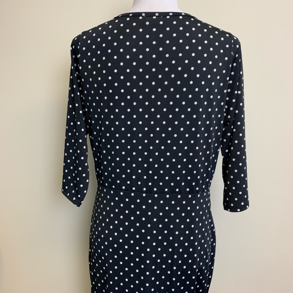 Crossover V-Neck bodice with a faux wrap skirt 1XL - Picture 7 of 13
